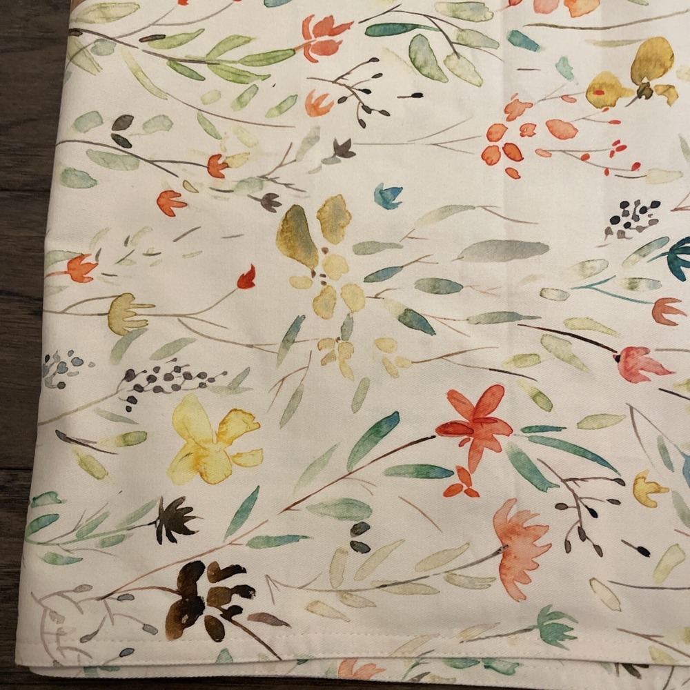Maison D' Hermine Cotton Water Color Floral Spring Table Runner 15X76 Tablescape - Picture 3 of 7